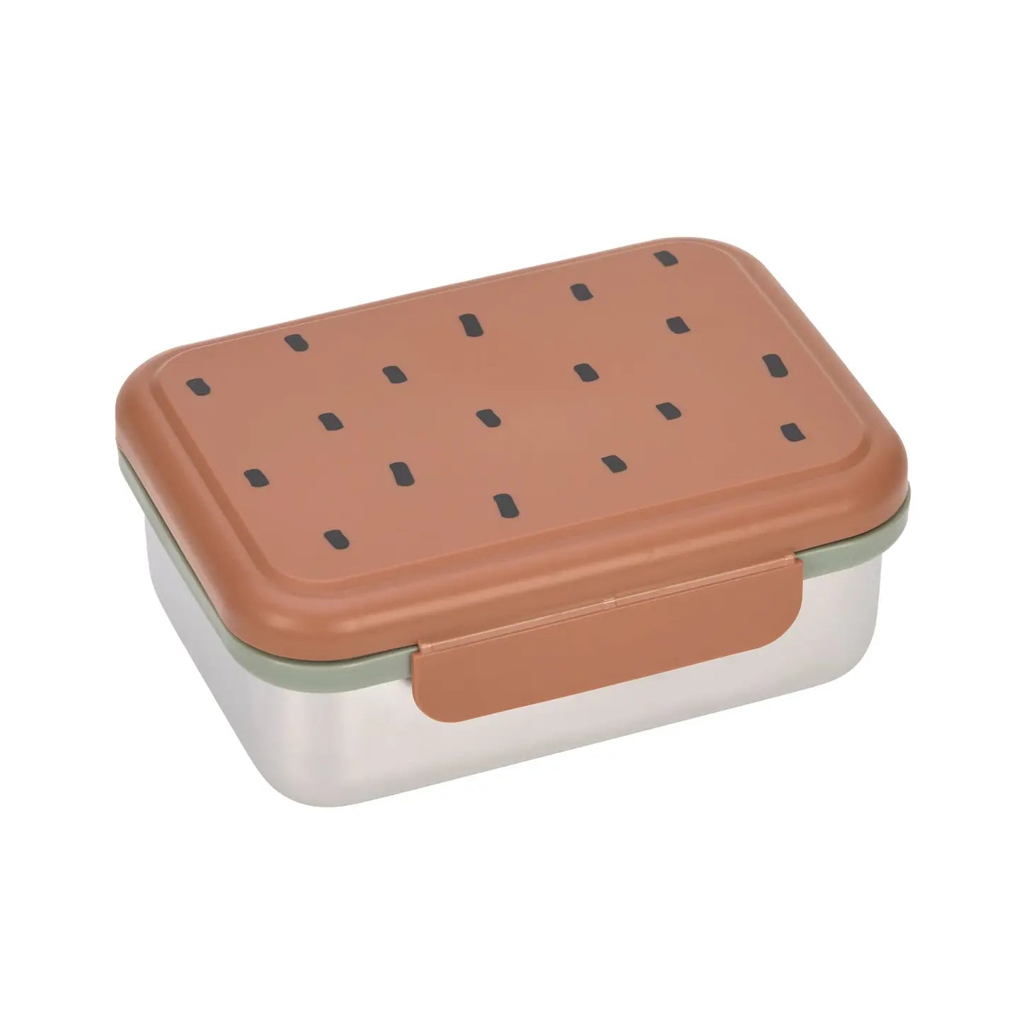 B-Ware Lässig Brotdose Lunchbox Edelstahl Bento Box Happy Prints Beige Snacks Behälter - 4066239101167