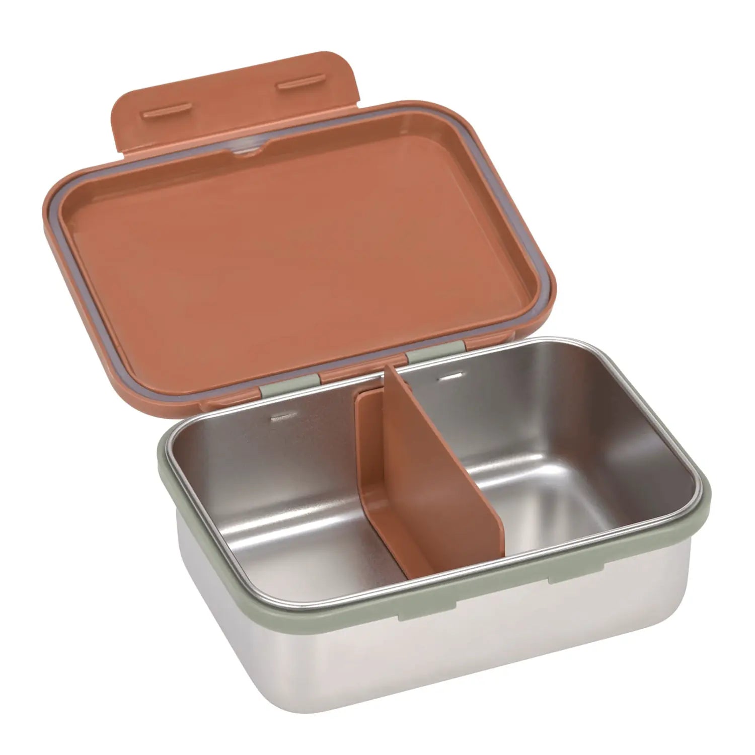 B-Ware Lässig Brotdose Lunchbox Edelstahl Bento Box Happy Prints Beige Snacks Behälter - 4066239101167