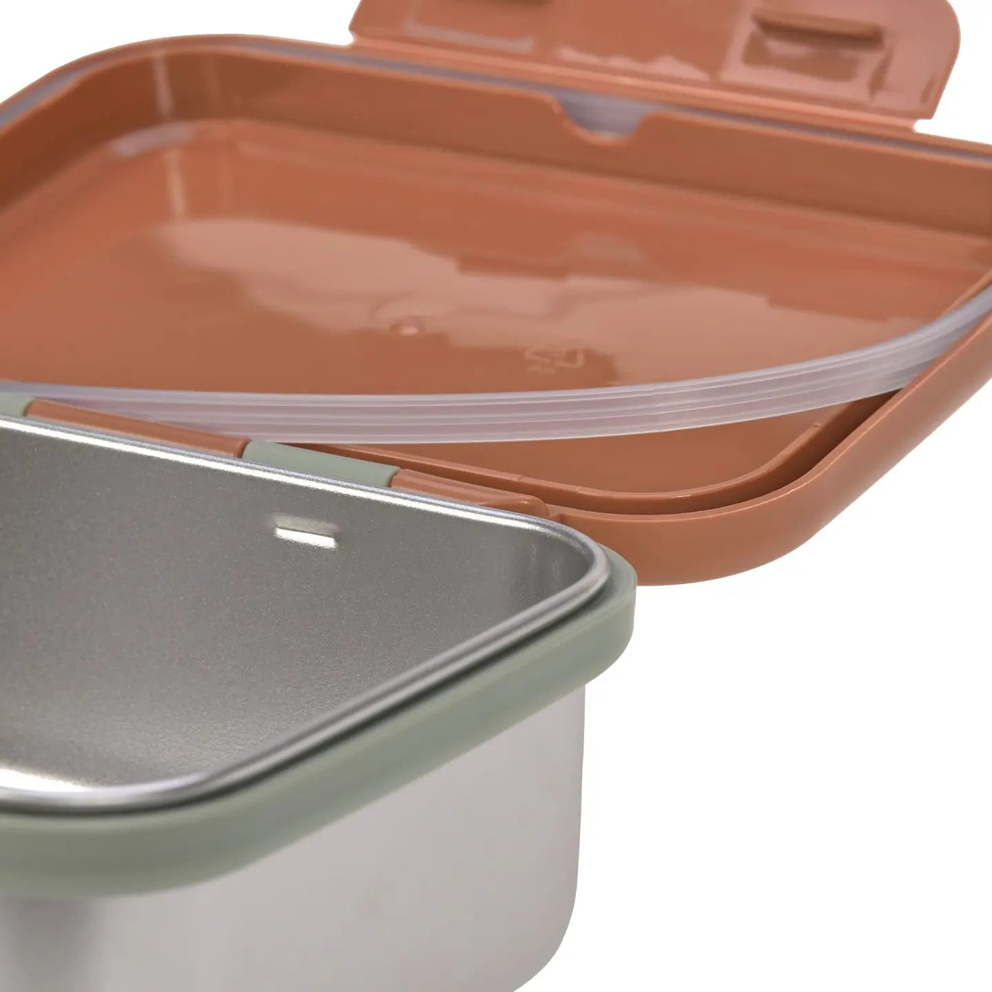 B-Ware Lässig Brotdose Lunchbox Edelstahl Bento Box Happy Prints Beige Snacks Behälter - 4066239101167