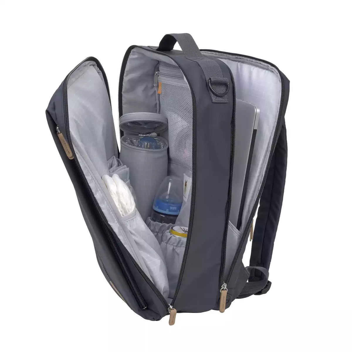 LÄSSIG Wickelrucksack Rucksack Backpack Laptopfach dunkelblau recycelt - 4042183420530