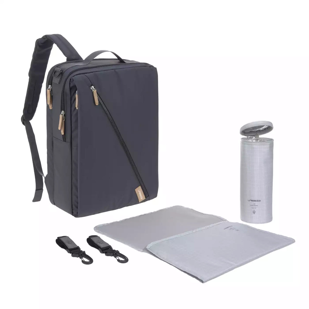LÄSSIG Wickelrucksack Rucksack Backpack Laptopfach dunkelblau recycelt - 4042183420530