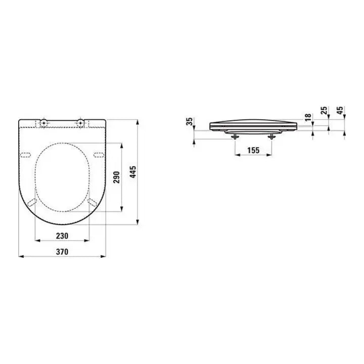B-Ware Laufen Wc Sitz Toilettendeckel Pro Absenkautomatik Abnehmbar Edelstahl Weiß - 7612738338961