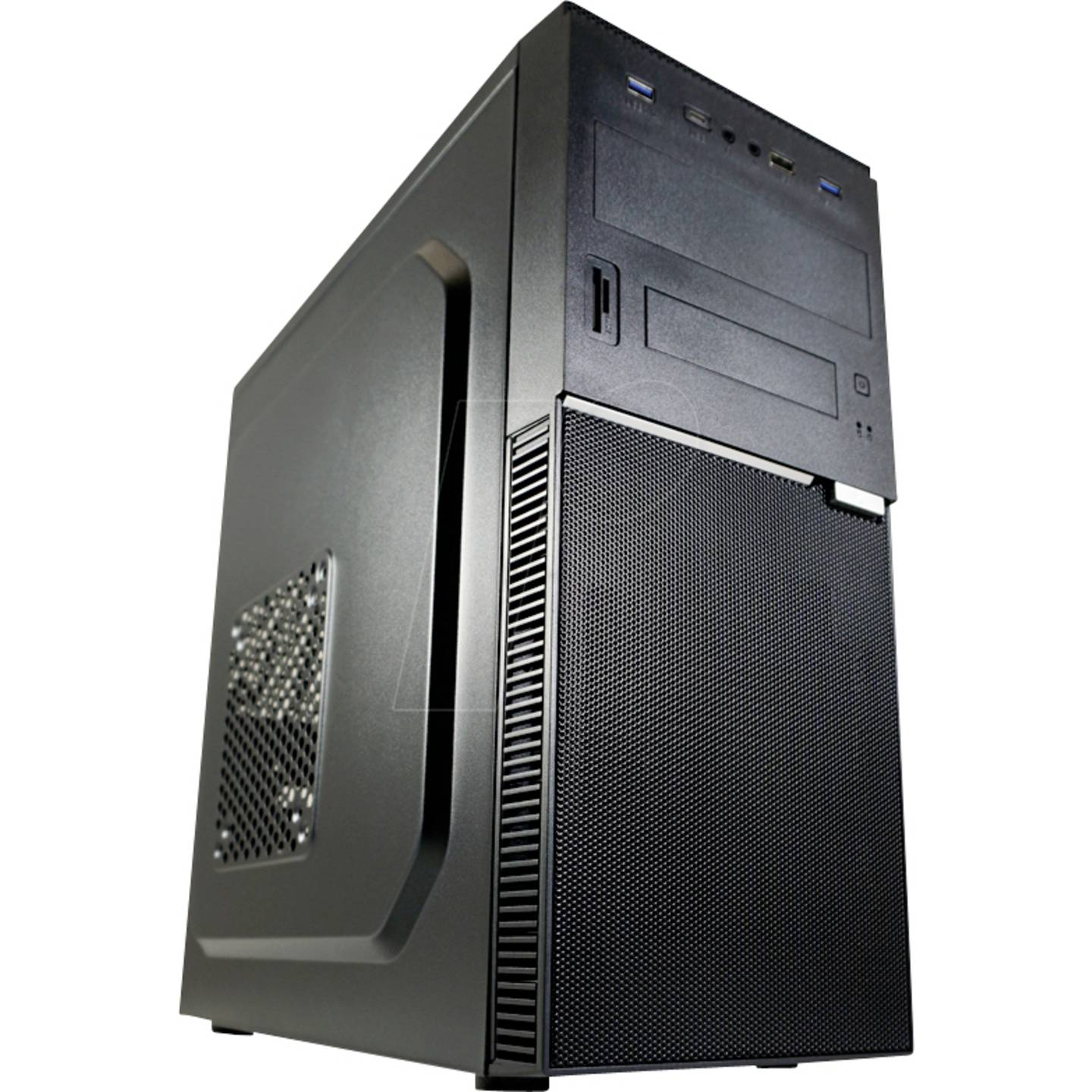 B-Ware Lc Power Gehäuse Tower Pc Gehäuse Midi Tower Atx Usb Sd Kartenleser Schwarz - 4260070129353