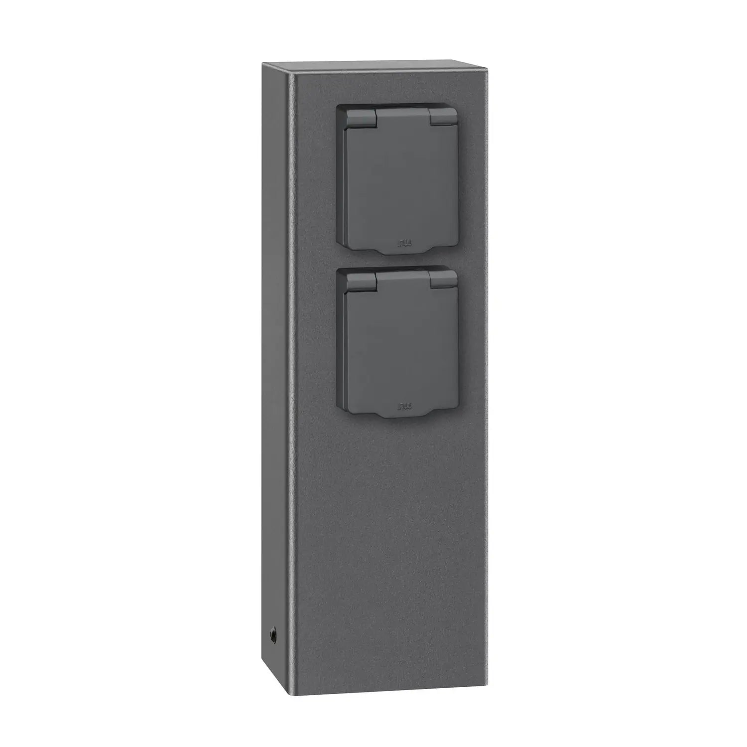 B-Ware Lcd Steckdosensäule Energiesäule Außensteckdose Graphit 2fach Edelstahl Alu Ip44 - 4260277682194