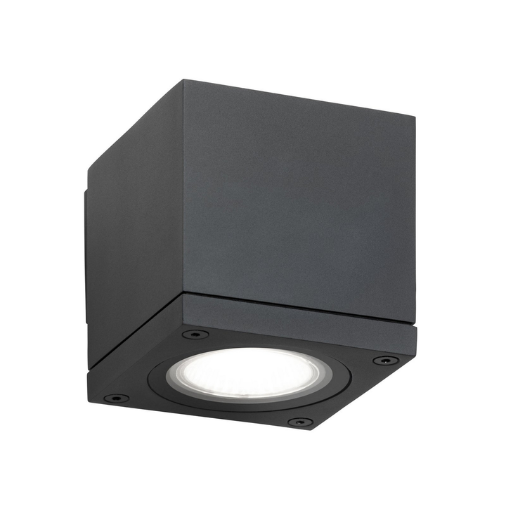 Lcd Außenwandleuchte Wandlampe Außenleuchte Gu10 Schwarz Aluminium Glas Ip65     B-Ware - 4260277682712