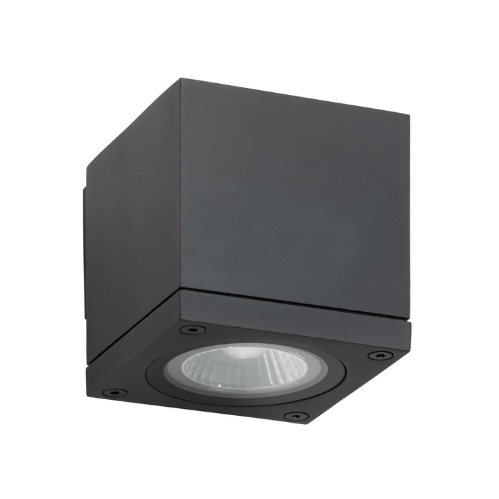 Lcd Außenwandleuchte Wandlampe Außenleuchte Gu10 Schwarz Aluminium Glas Ip65     B-Ware - 4260277682712