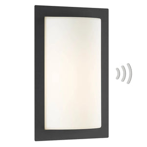B-Ware Lcd Außenwandleuchte Wandlampe Bewegungsmelder Luis Graphit Dämmerungssensor