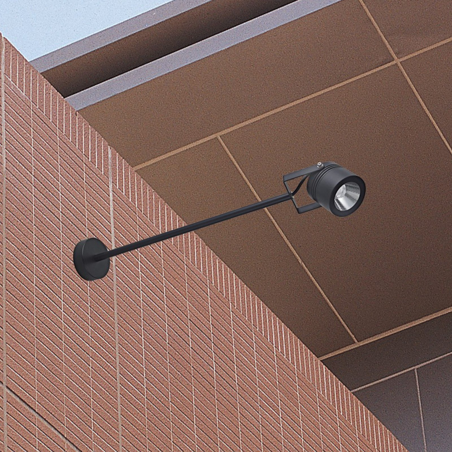 Lcd Led Außenwandstrahler Wandlampe Außenbeleuchtung 5012 Schwarz Alu Glas 68 Cm B-Ware - 4260277682699