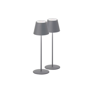 B-Ware Fh Lighting 2er Cosenza Led Akku Tischlampe Tischleuchte Lampe Leuchte Licht