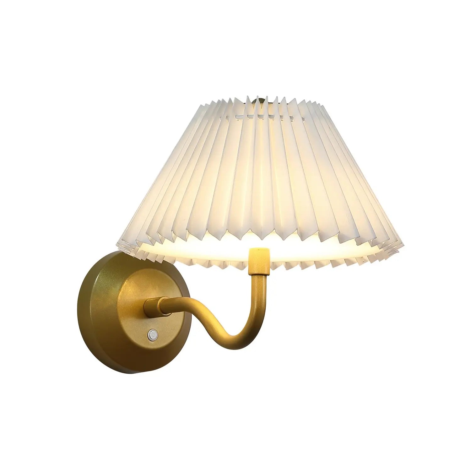 B-Ware Searchlight Wandlampe Wandleuchte Led Akku Lampe Danish Goldfarben Metall 2520 - 5053423298375