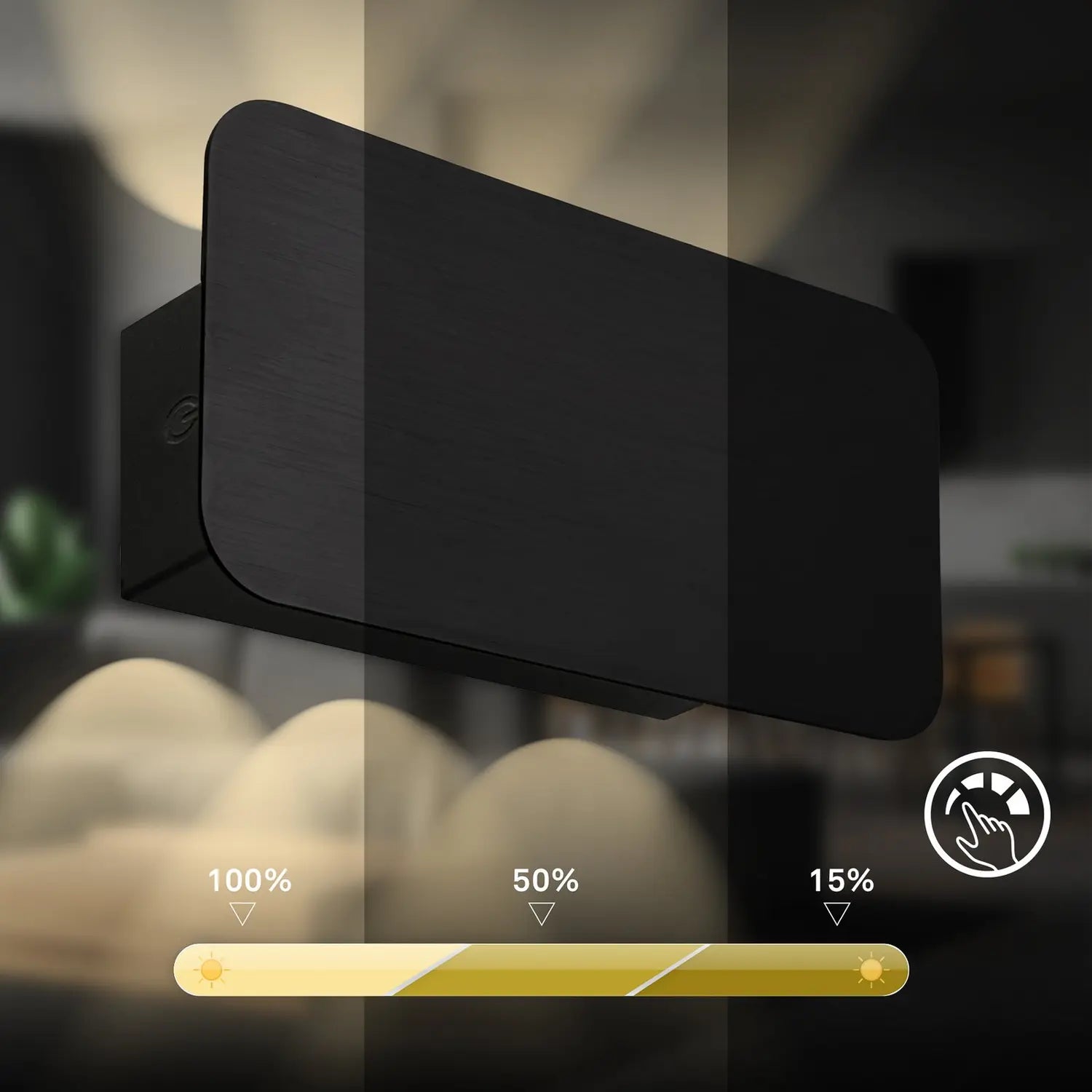 B-Ware Briloner Led Akku Wandleuchte Meluna Wandlampe Schwarz Touchdimmer Usb C 17x9 Cm - 4002707460763