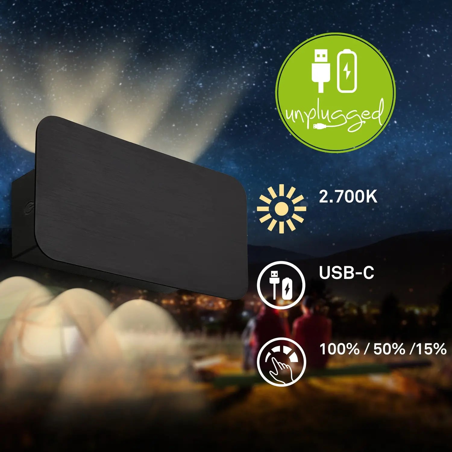 B-Ware Briloner Led Akku Wandleuchte Meluna Wandlampe Schwarz Touchdimmer Usb C 17x9 Cm - 4002707460763