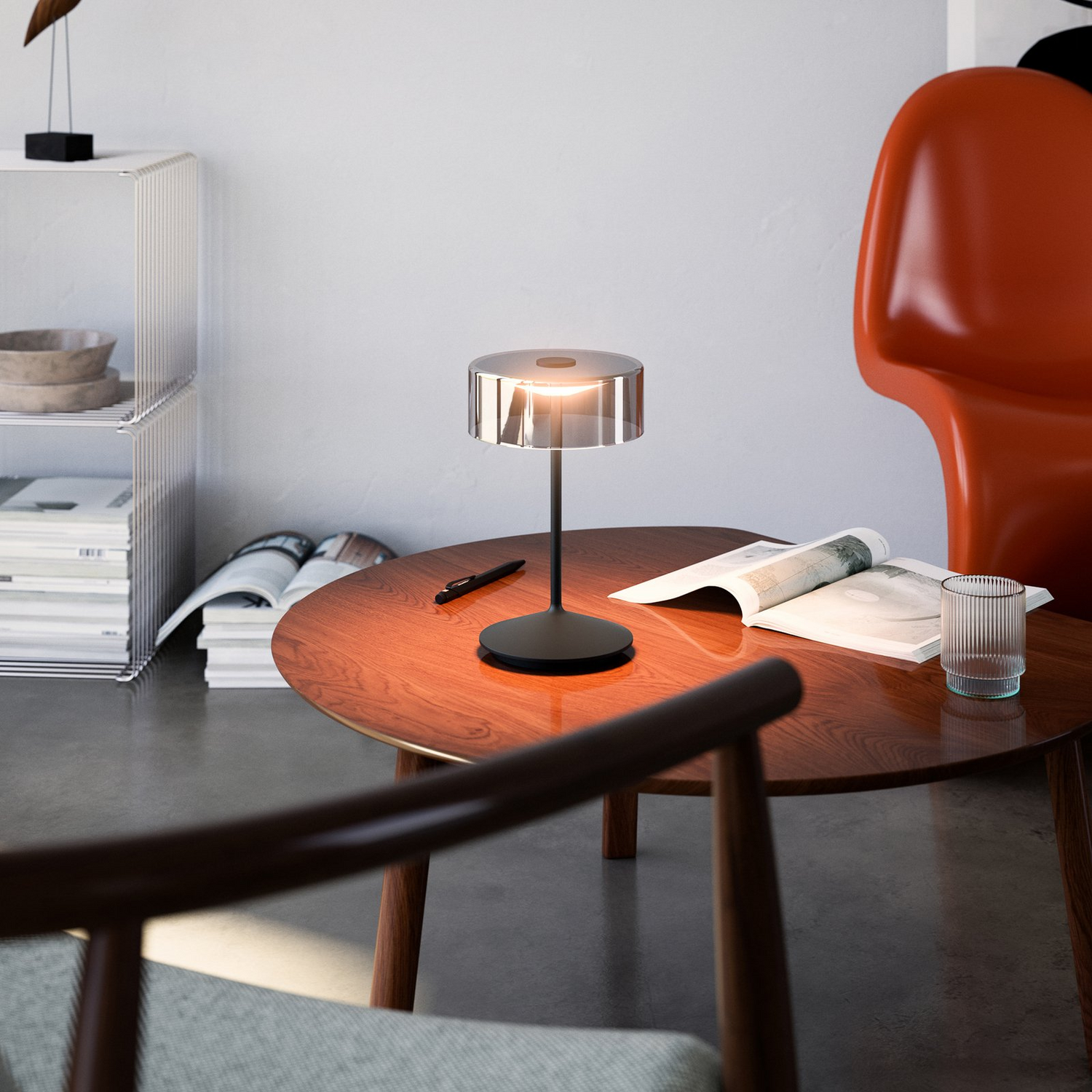 B-Ware Sigor Akku Glasleuchte Numotion Lampe Tischleuchte Nachtschwarz Siehe Text