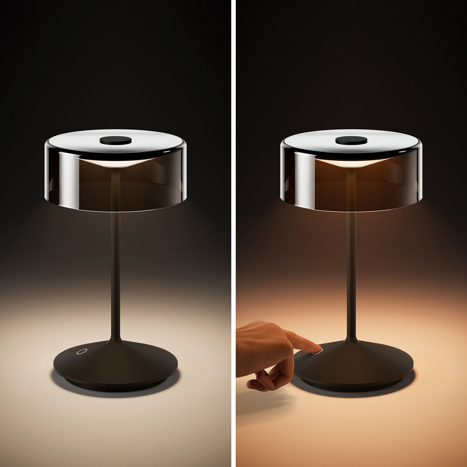 B-Ware Sigor Akku Glasleuchte Numotion Lampe Tischleuchte Nachtschwarz Siehe Text