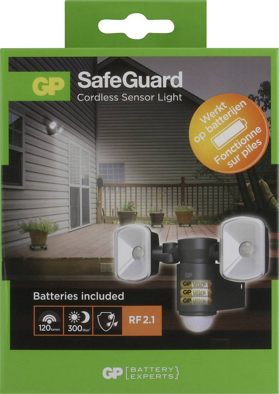 B-Ware Gp Batteries Rf2,1 Led Außenstrahler Mit Bewegungsmelder Fluter Scheinwerfer