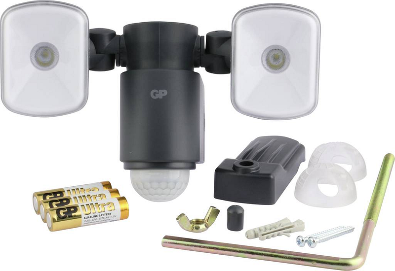 B-Ware Gp Batteries Rf2,1 Led Außenstrahler Mit Bewegungsmelder Fluter Scheinwerfer