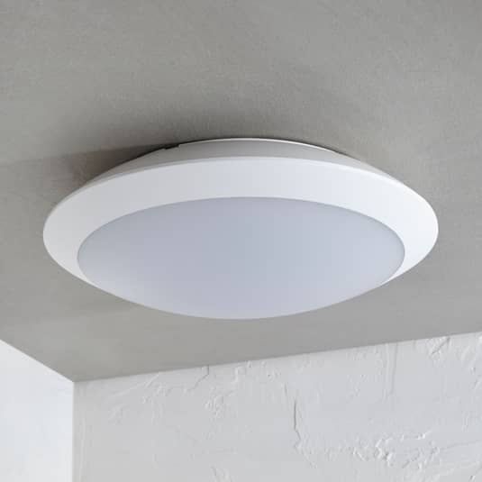 Lampenwelt LED-Außendeckenlampe Außendeckenleuchte Naira m. Sensor weiß - 4251096561234