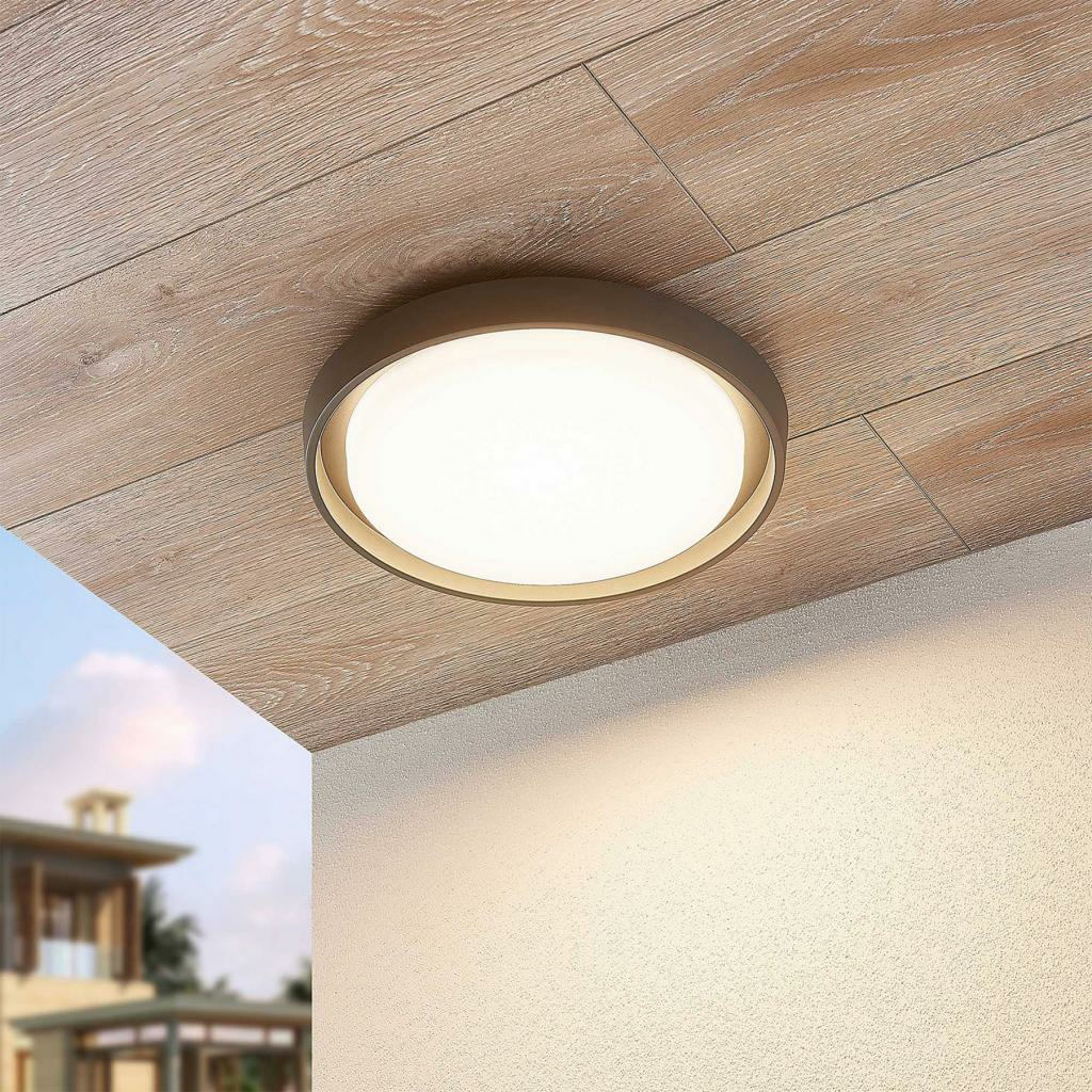 B-Ware Lucande Led Außen Deckenlampe Deckenlampe Deckenlampe Lampe Birta Rund 34cm157 - 4251096556124
