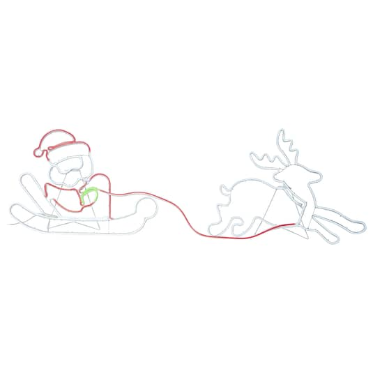 B-Ware Star Trading Led Außendeko Gartendeko Weihnachtsmann Neoled Rentierschlitten - 7391482045324