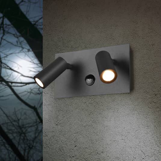 B-Ware Trio Lighting Led Außen Wandleuchte Tunga Lampe Leuchte Zweiflammig Anthrazit 3 W - 4017807491371