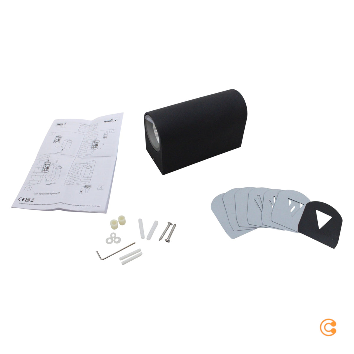 Nordlux Außenleuchte Wandleuchte LED Lampe schwarz Außenlampe Glas Aluminium - 5701581401389