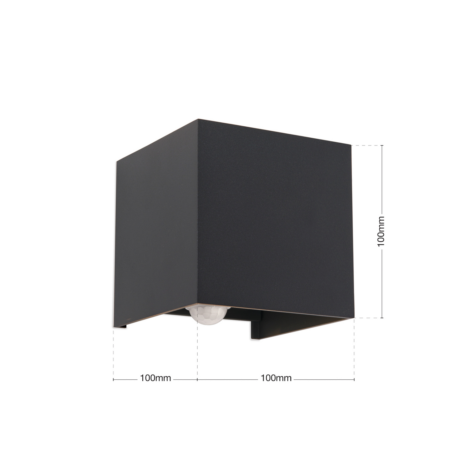 Applique murale extérieure Orion LED Cube S, anthracite, métal, avec capteur, produit d'occasion.