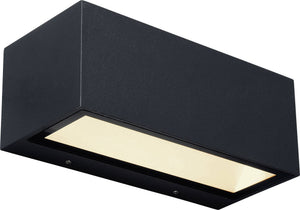 B-Ware GEMINI Aussenwandleuchte Wandlampe LED Leuchte schwarz warmweiss Aluminium