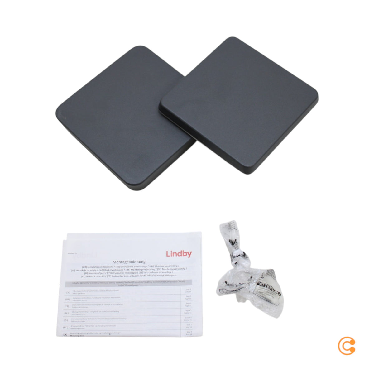 Lindby Außenwandleuchte Wandlampe Kyani LED Anthrazit Dunkelgrau Warmweiß IP54 - 4251096554526
