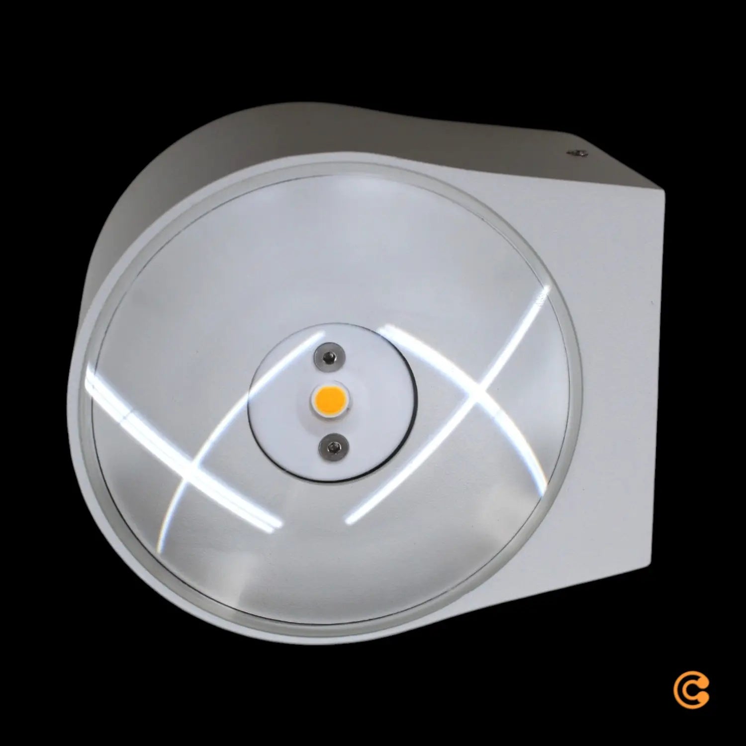 B-Ware Fabas Luce Außenwandleuchte Wandlampe Led Glas Aluminium Weiß Transparent - 8019282533979