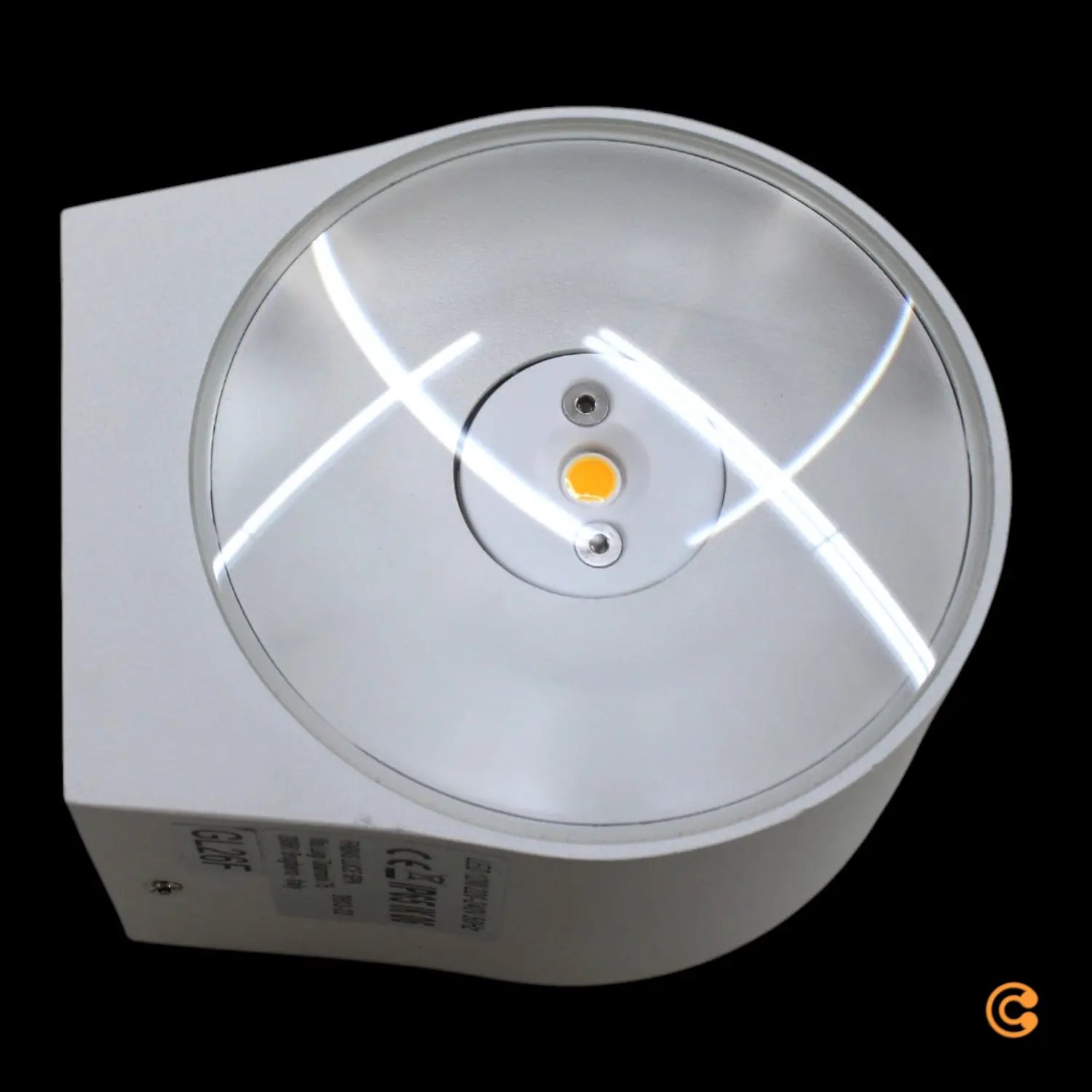 B-Ware Fabas Luce Außenwandleuchte Wandlampe Led Glas Aluminium Weiß Transparent - 8019282533979