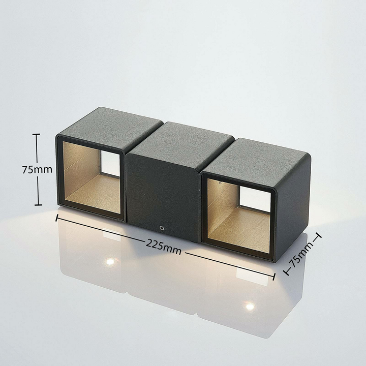 Lindby Led Außenwandleuchte Niclas Außen Wandleuchte Wandleuchte Wandlampe Eckig  B-Ware - 4251096554342