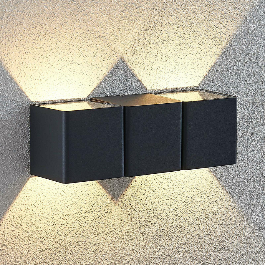 Lindby Led Außenwandleuchte Niclas Außen Wandleuchte Wandleuchte Wandlampe Eckig  B-Ware - 4251096554342