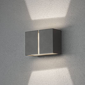 B-Ware Konstsmide Led Außenwandleuchte Außen Wandleuchte Lampe Leuchte Pavia, Dunkelgrau