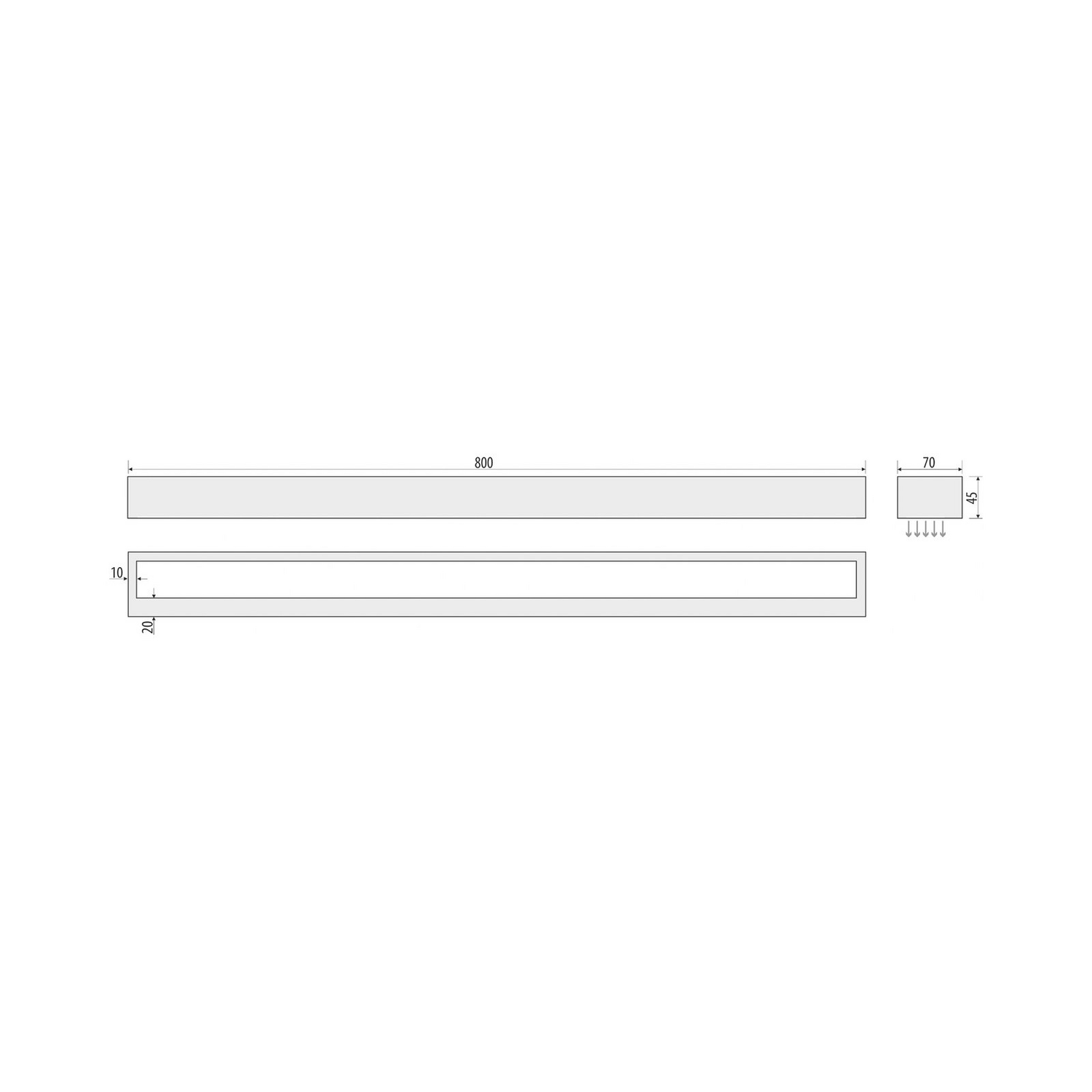 B-Ware Led Bad Wandlampe Vola Ip44 Schwarz 4.000 K Breite 80 Cm Lampe Leuchte Spot - 5903148535395