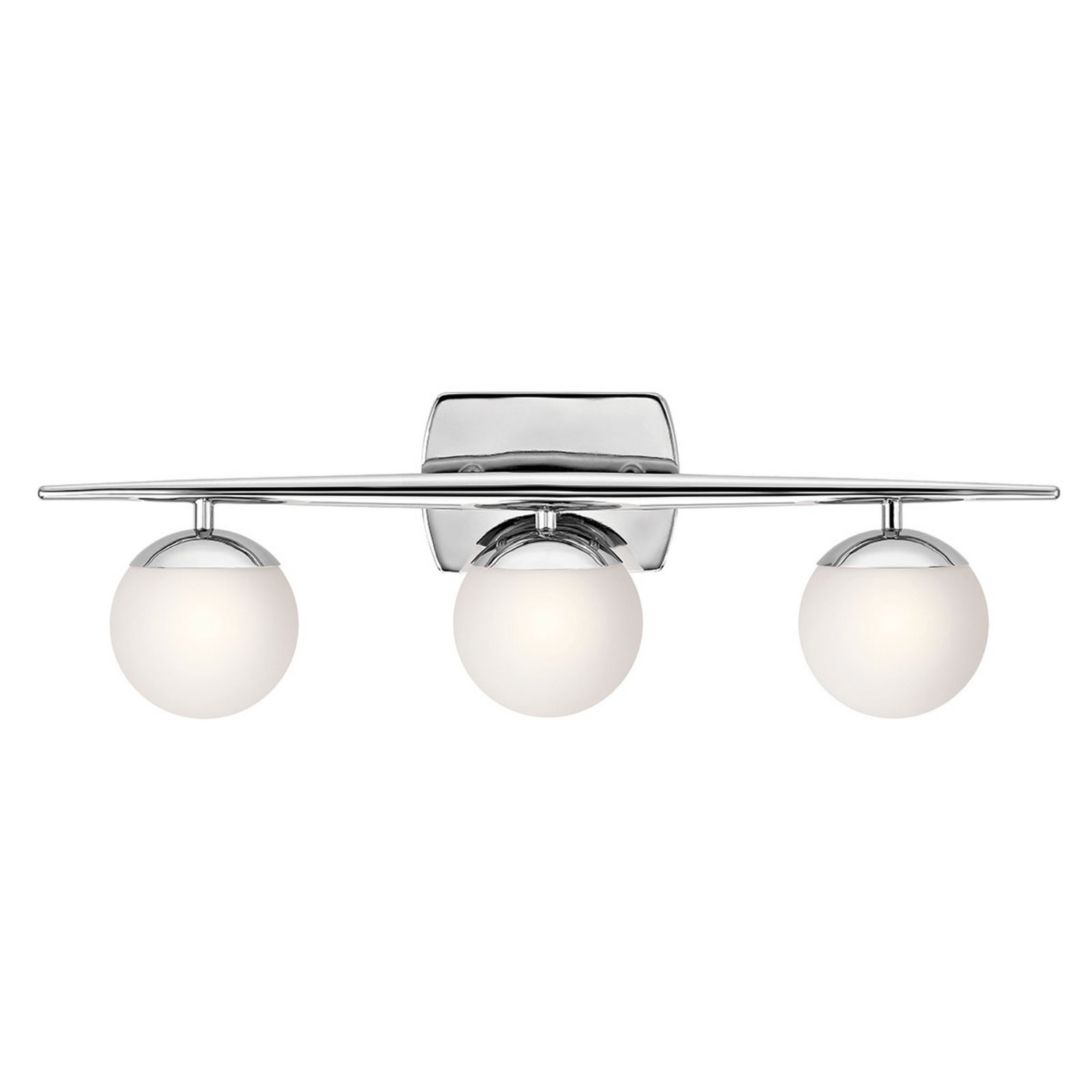 B-Ware Kichler Wandleuchte Wandlampe Led Badlampe Jasper Chrom Weiß Metall Glas 3 Flamm - 5024005297918