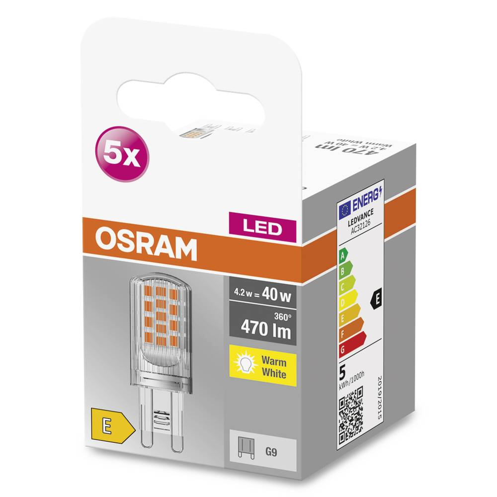 Osram 4058075758087 Led G9 Spezialform 4.2 W = 40 W Warmweiß Leuchtmittel Lampe B-Ware - 4058075758087