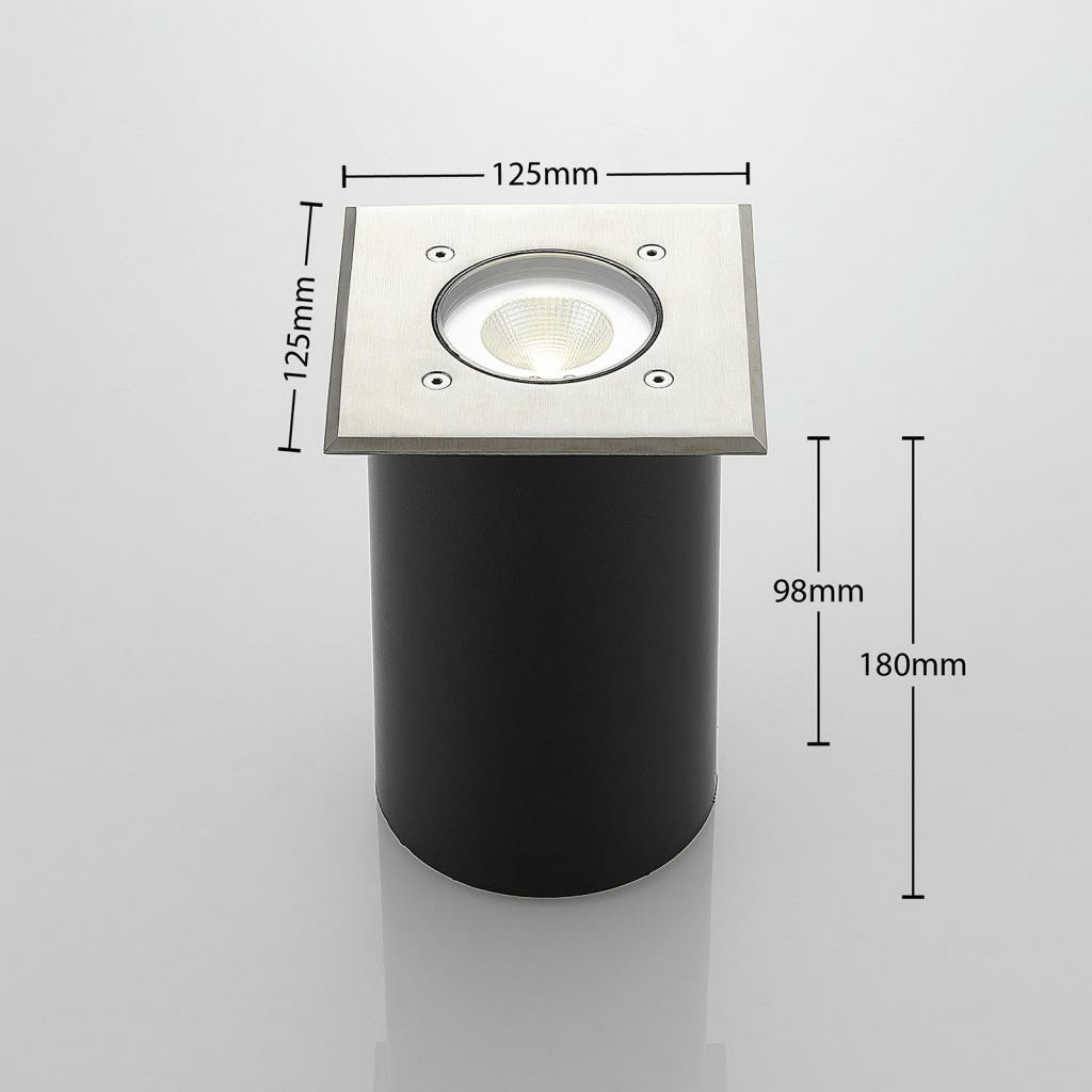 B-Ware Lampenwelt.Com Led Bodeneinbauleuchte Einbauleuchte Lampe Kari Edelstahl Eckig - 4251096555530