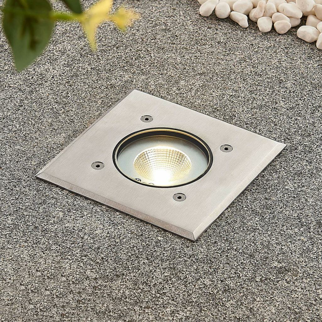 B-Ware Lampenwelt.Com Led Bodeneinbauleuchte Einbauleuchte Lampe Kari Edelstahl Eckig - 4251096555530