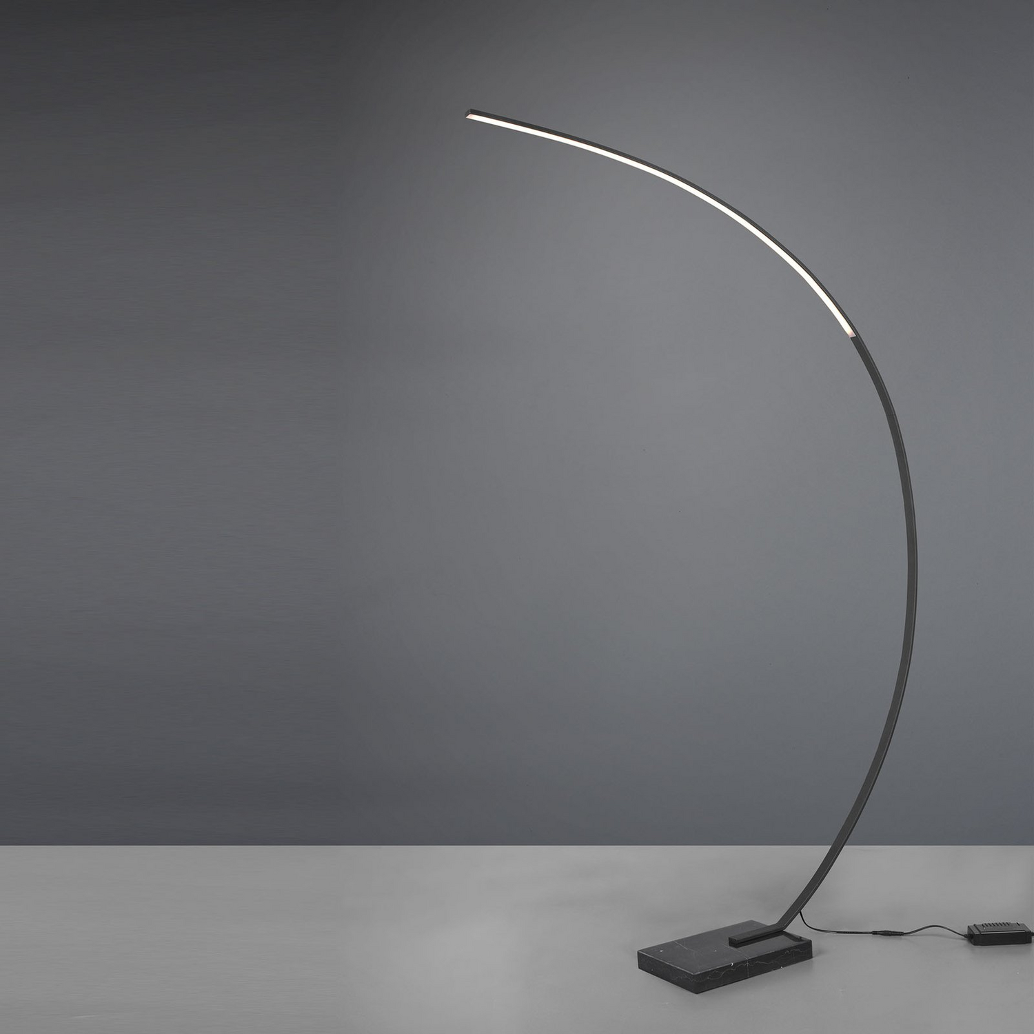 B-Ware Trio Lighting Led Bogen Stehleuchte Stehlampe Lampe Leuchte Bangkok Schwarz Matt - 4017807467390