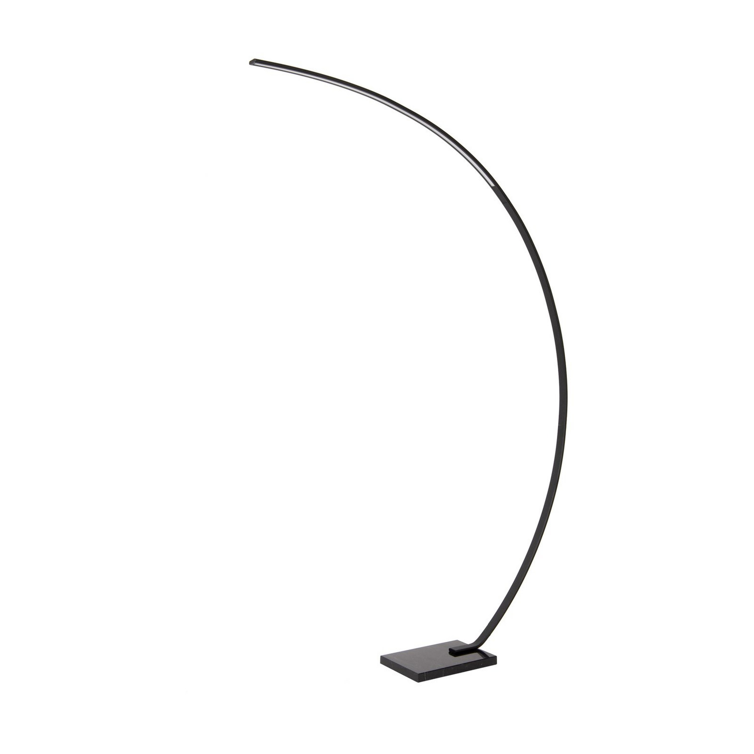 B-Ware Curve Bogenleuchte Stehlampe Led Schwarz Marmor Metall Textil Dimmbar 192 Cm