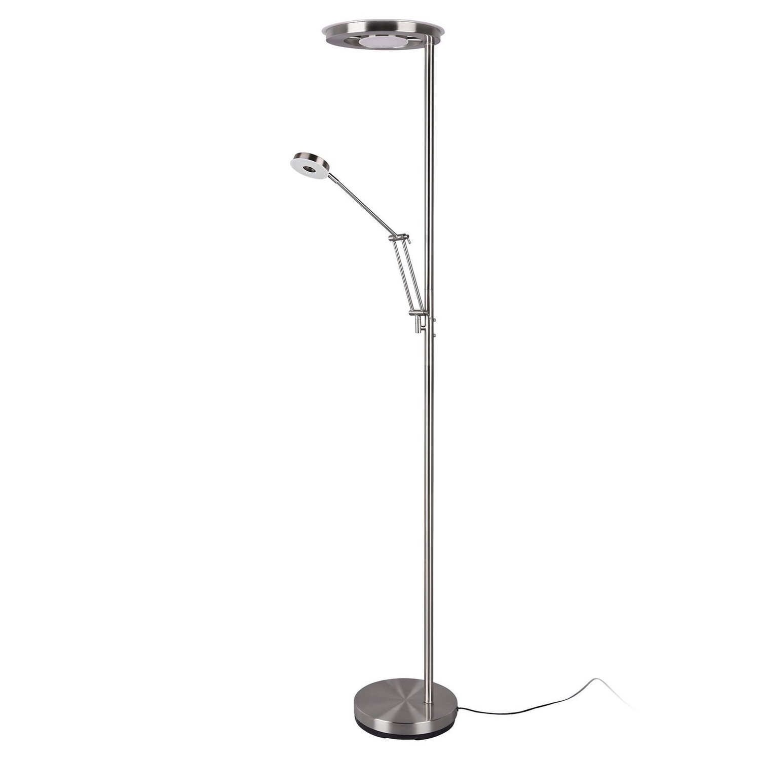 B-Ware Trio Lighting Led Deckenfluter Barrie Stehlampe Lampe Leselicht Nickel Matt272