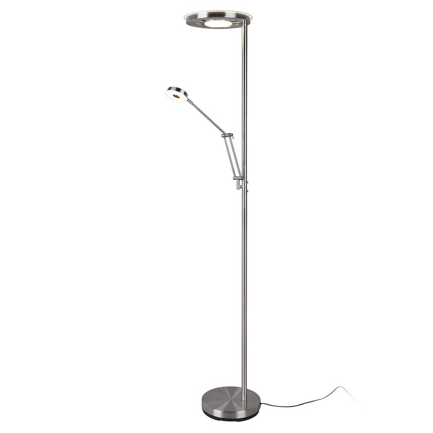 B-Ware Trio Lighting Led Deckenfluter Barrie Stehlampe Lampe Leselicht Nickel Matt272