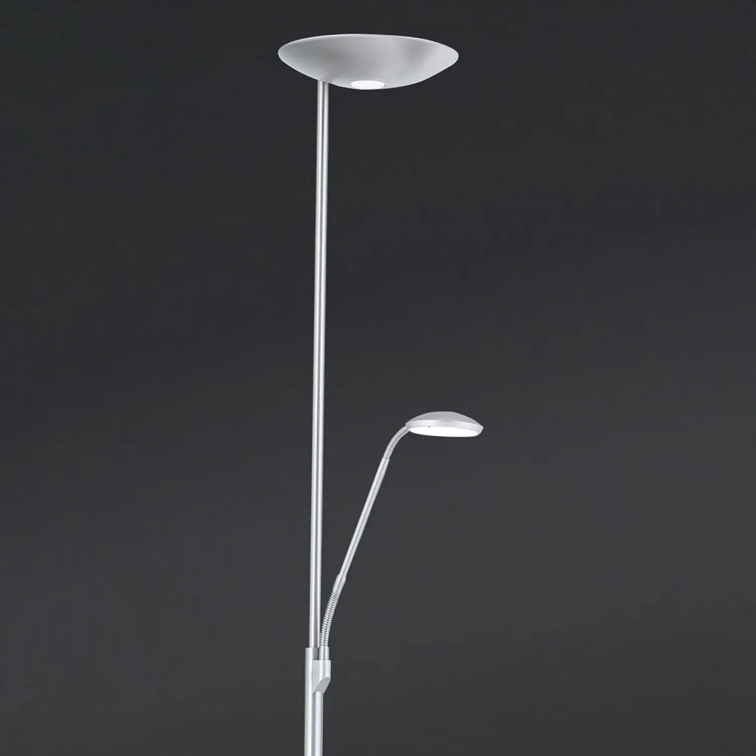 B-Ware Cobra Deckenfluter Stehlampe Led Leselampe Nickel Lampe Leuchte Schalter Dimmbar - 9003090257485
