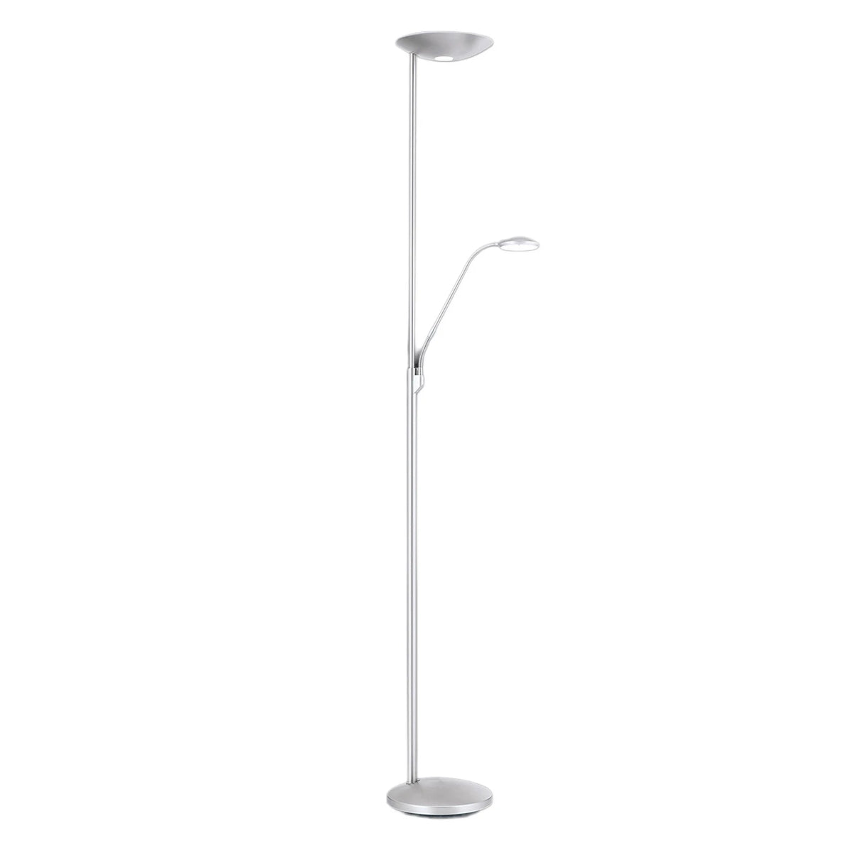 Cobra Deckenfluter Stehlampe LED Leselampe Nickel Lampe Leuchte Schalter Dimmbar - 9003090257485