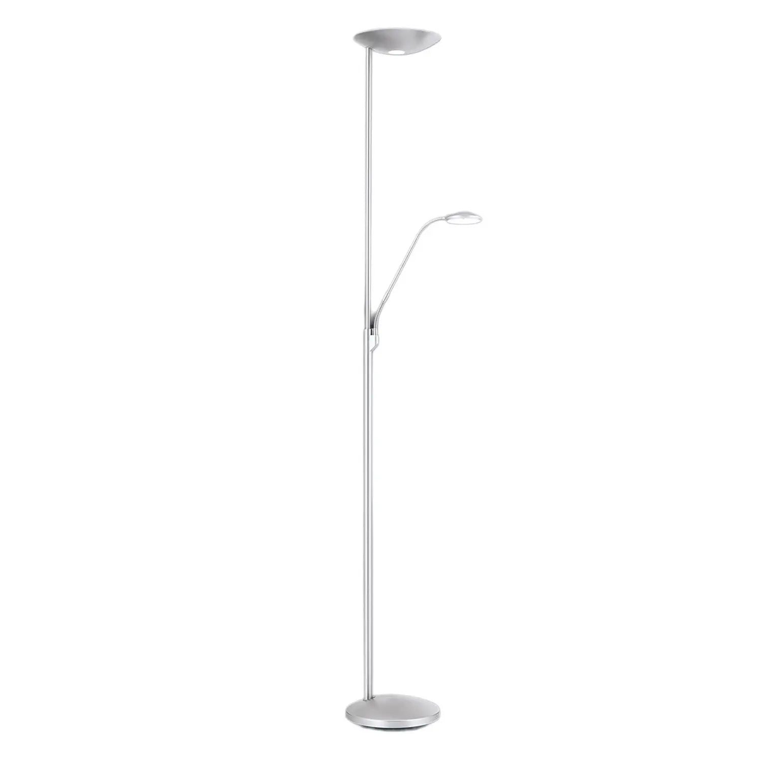 B-Ware Cobra Deckenfluter Stehlampe Led Leselampe Nickel Lampe Leuchte Schalter Dimmbar - 9003090257485