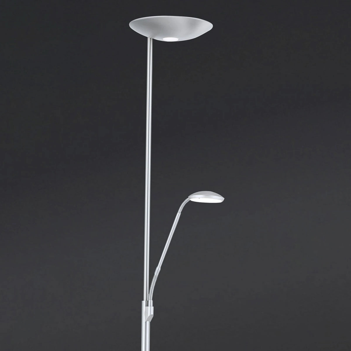 Cobra Deckenfluter Stehlampe LED Leselampe Nickel Lampe Leuchte Schalter Dimmbar - 9003090257485