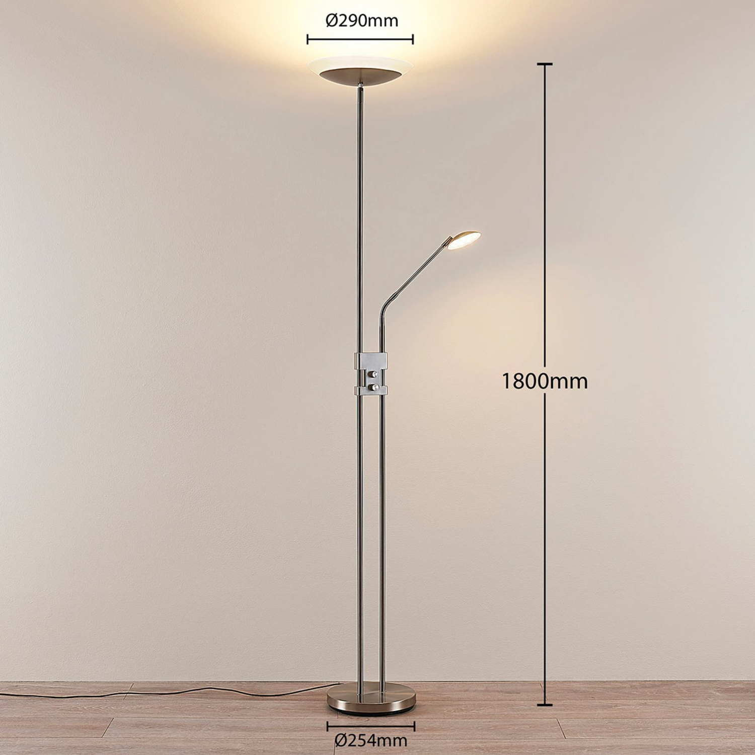 Lindby Led Deckenfluter Jonne Stehleuchte Stehlampe Lampe Lesearm Dimmbar Rund B-Ware - 4251096546019