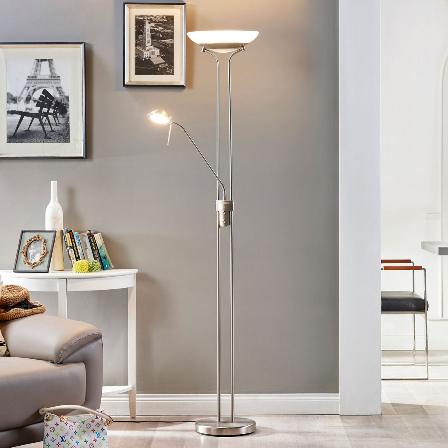 Lindby Led Deckenfluter Yveta Stehleuchte Lampe Leuchte Siehe Text/Fotos B-Ware