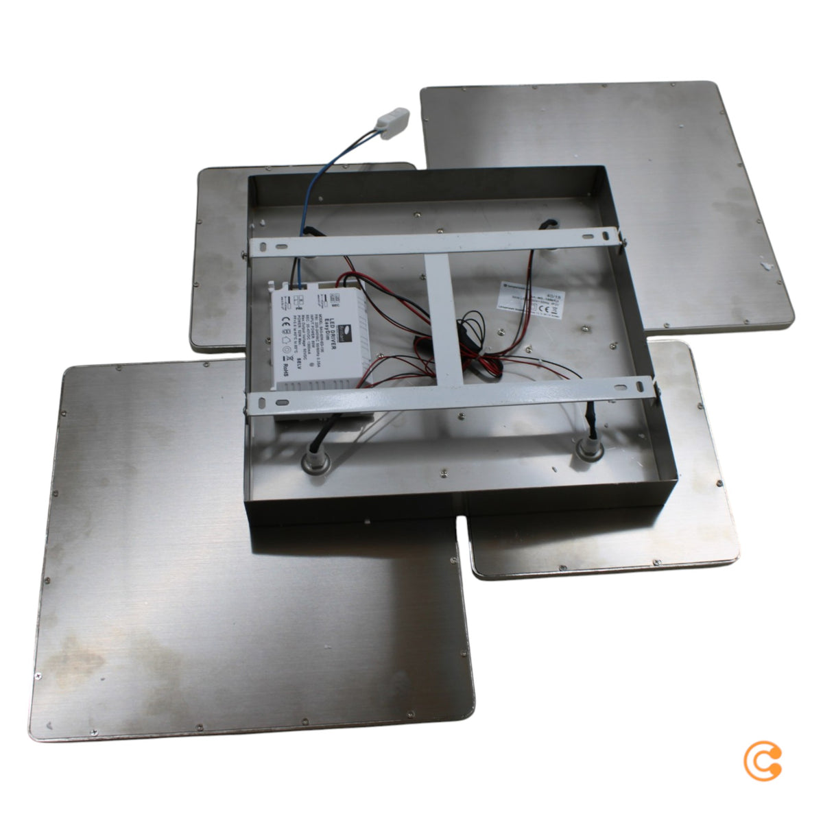 LED Deckenlampe Aileen Deckenleuchte Leuchte Nickel matt Quadrat Easydim - 4251096537864