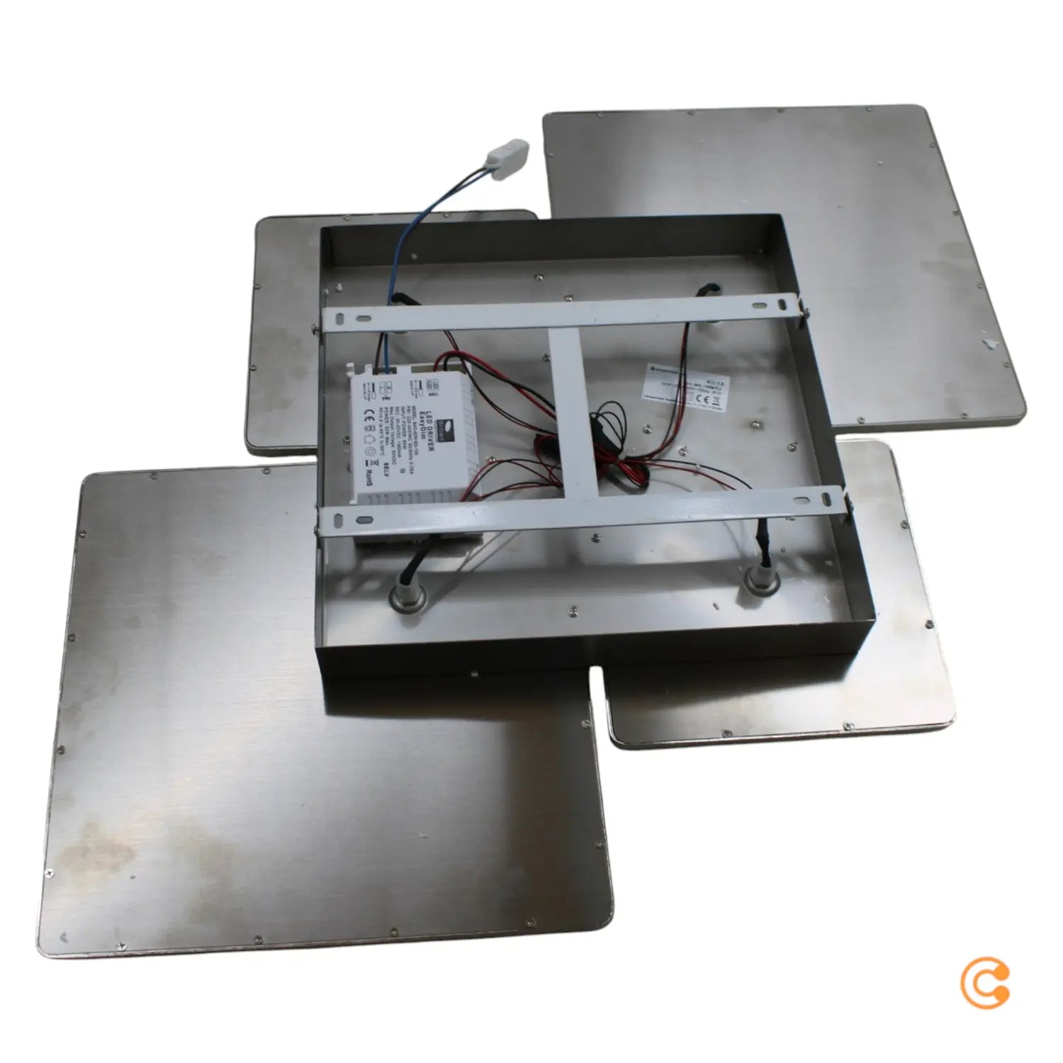 B-Ware Led Deckenlampe Aileen Deckenleuchte Leuchte Nickel Matt Quadrat Easydim - 4251096537864